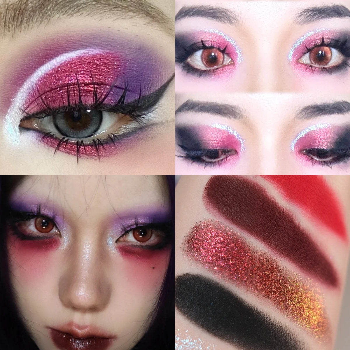 3 Gorgeous Eye Makeup Looks From Narimi Fireflies In Dark Night🙀