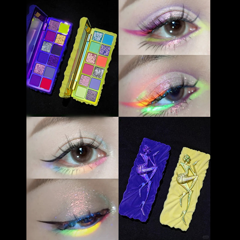 Chameleon, Fluorescent Matte, Pearlescent, Most Recommended Eyeshadow Palette for Makeup Lover😊