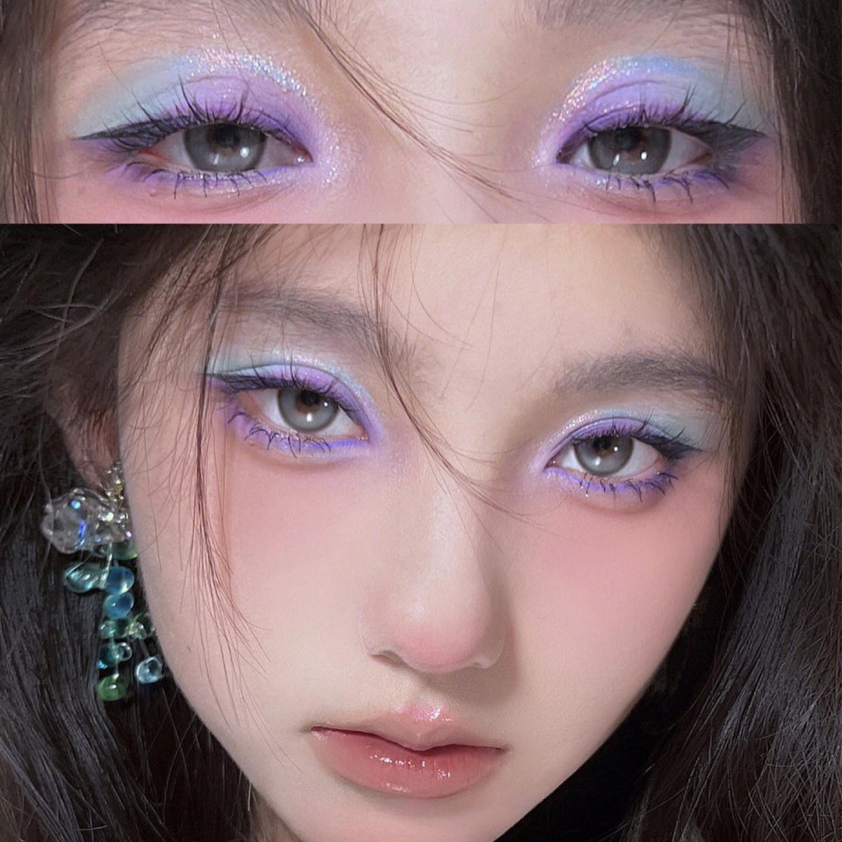 Purple makeup looks online