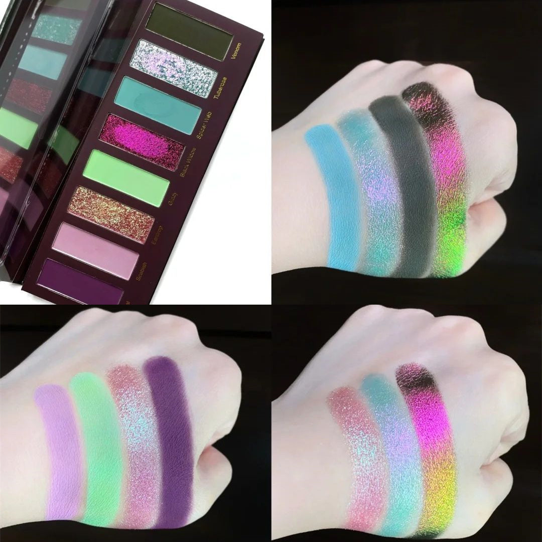 Narimi Night Spider Chameleon Eyeshadow Palette Swatches🦄