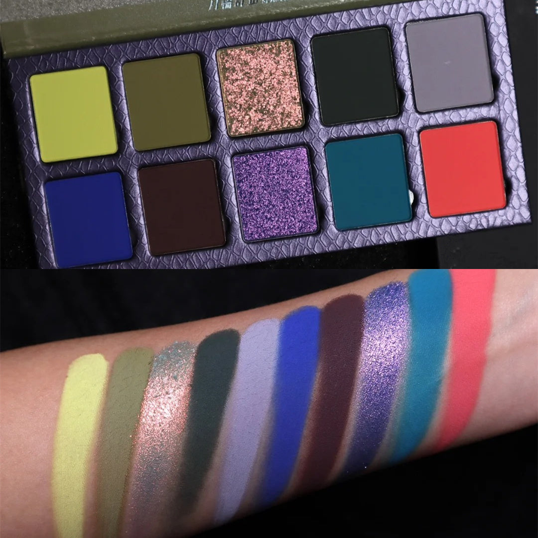 DRAMO Chameleon Eyeshadow Palette 666 Deep In Woods Swatches💥