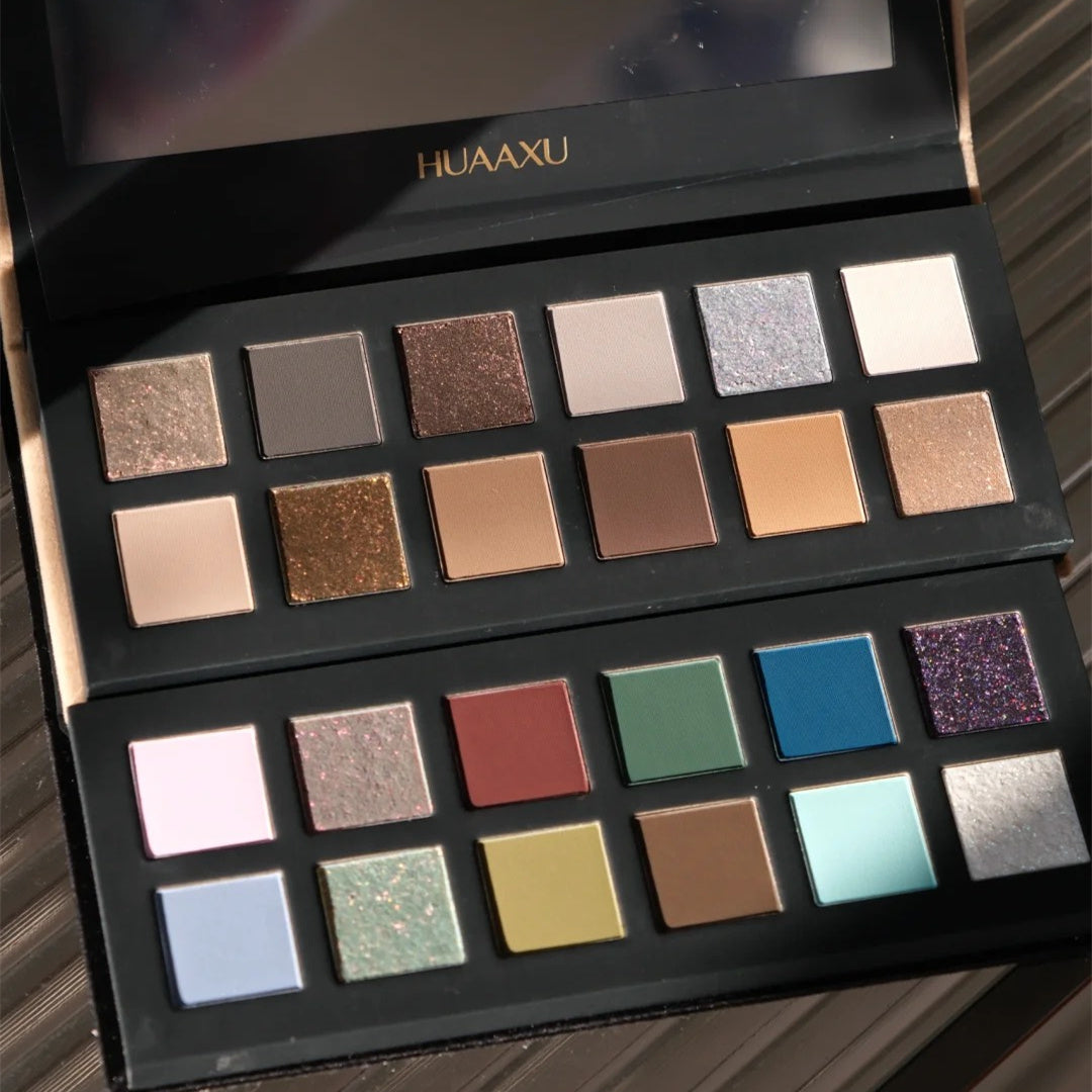HUAXU Velvet Collection Chameleon Eyeshadow Palette Swatches🐴