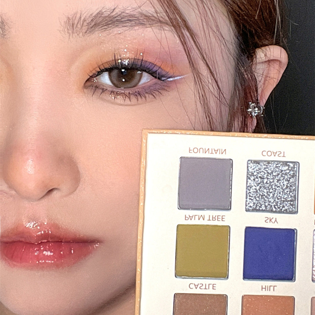 Romantic Blue And Orange Sky Contrast Eye Makeup Step By Step💙🧡