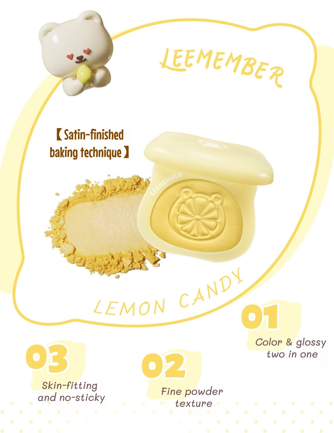 LEEMEMBER Lemon Candy Collection Mono Satin Highlighter