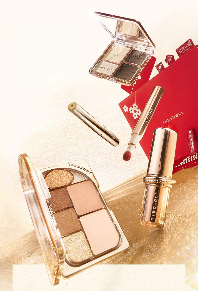 JUDYDOLL Gold Vibe Collection Lipstick & Eyeshadow & Contour