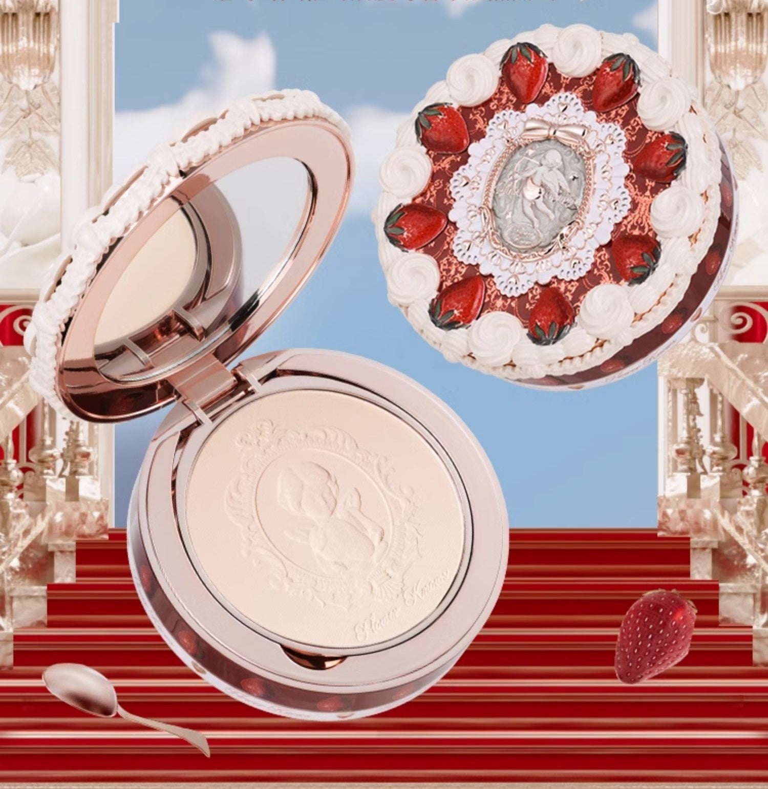Flower Knows Strawberry Cupid Collection Pressed Powder T5918