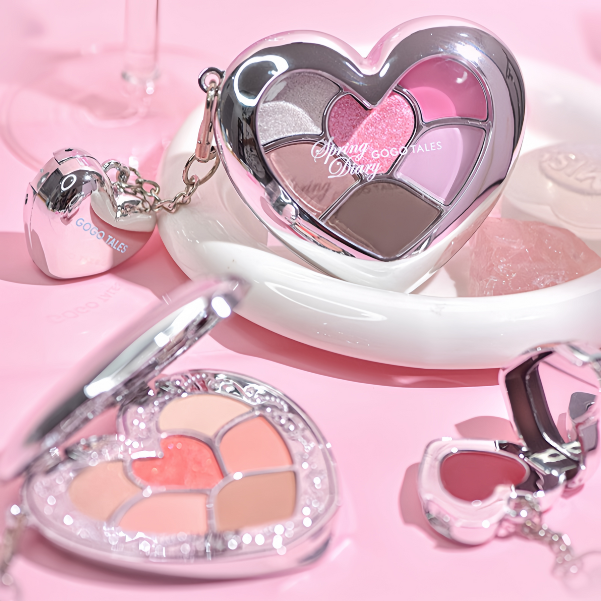 GOGO TALES Hearts 2 Hearts 6-color Eyeshadow & Lip Gloss Set T5236 GOGO TALES Hearts 2 Hearts 6-color Eyeshadow & Lip Gloss Set T5236