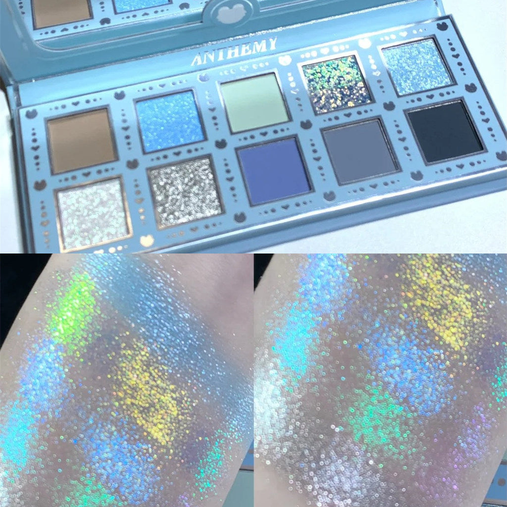 ANTHEMY Ice Ferret chameleon eyeshadow palette swatches🧊