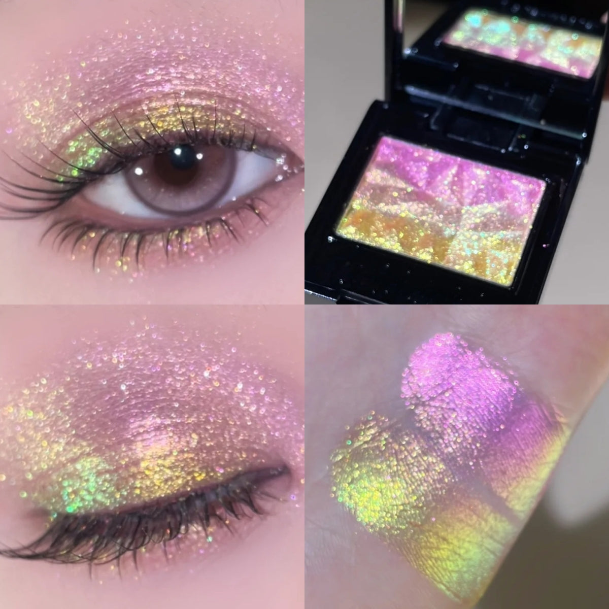 Cold N Wild Gradient Chameleon Eyeshadow #PeachAsh Swatches🌸