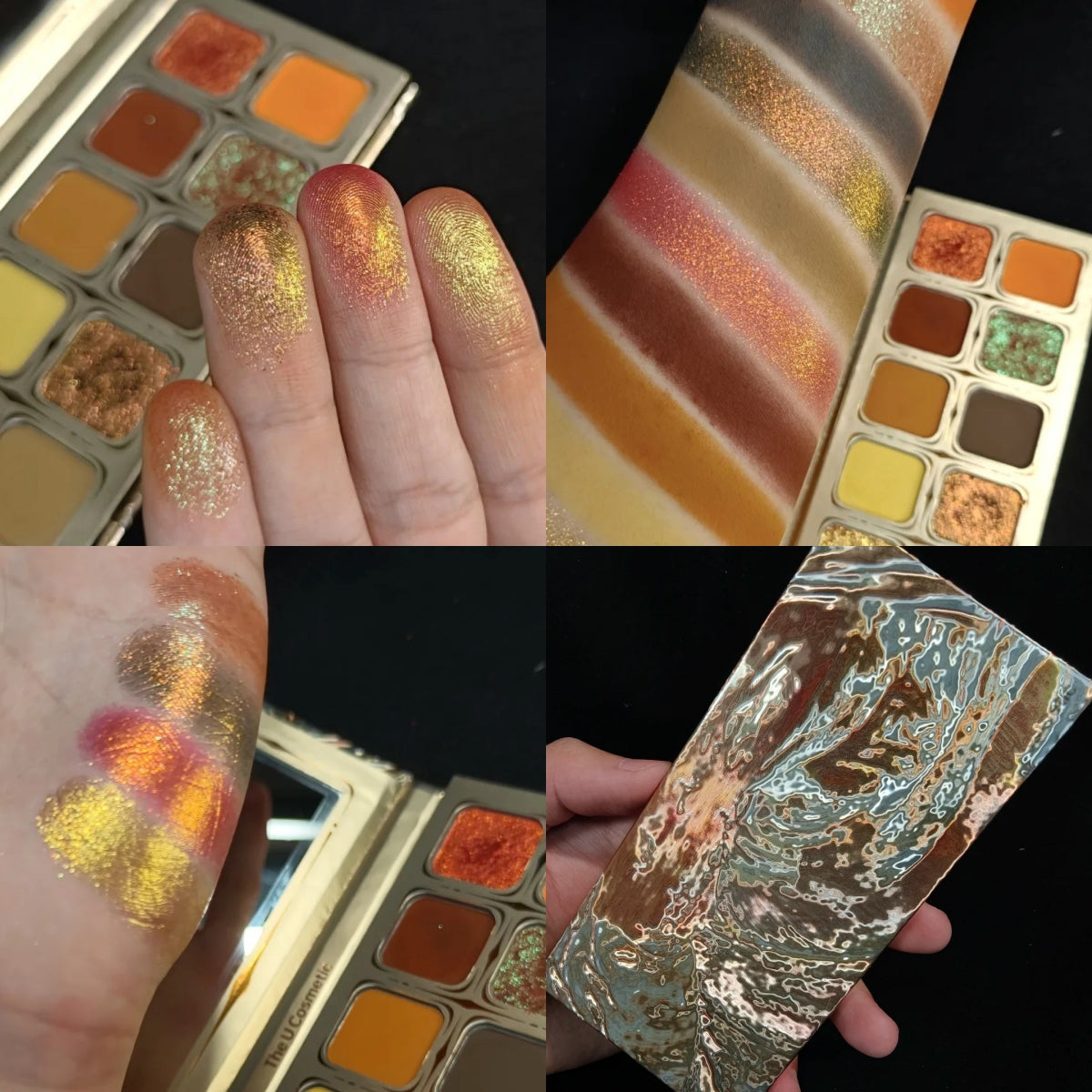 Eyeshadow Swatches of THE U COSMETICS Dusk Sands🤗