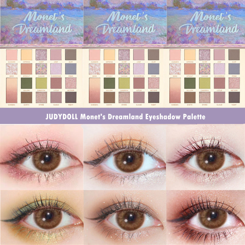 8 Fantastic Eyeshadow Tutorial for Beginners With JUDYDOLL Monet's Dreamland Eyeshadow Palette