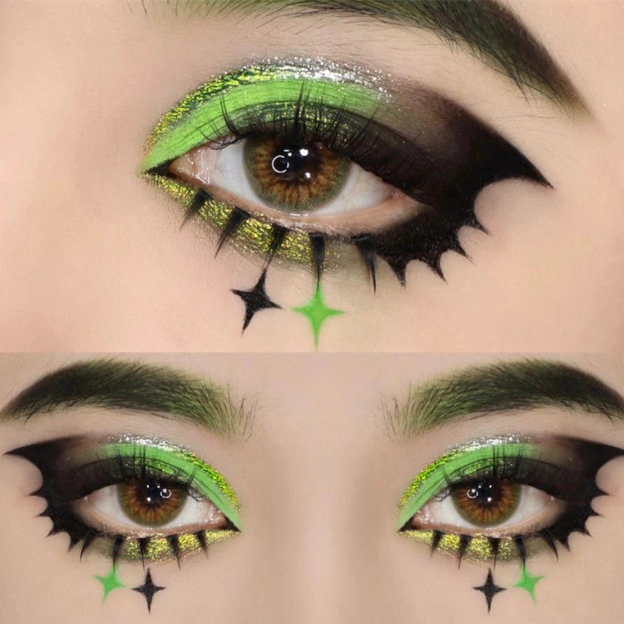 Chameleon Black and Green Eyeshadow Tutorial Step By Step💚
