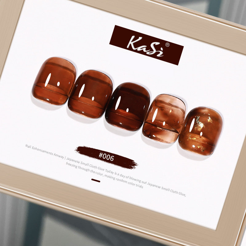 KaSi 15ml Long Lasting Amber Collection Ice Transparent Gel Polish T4047