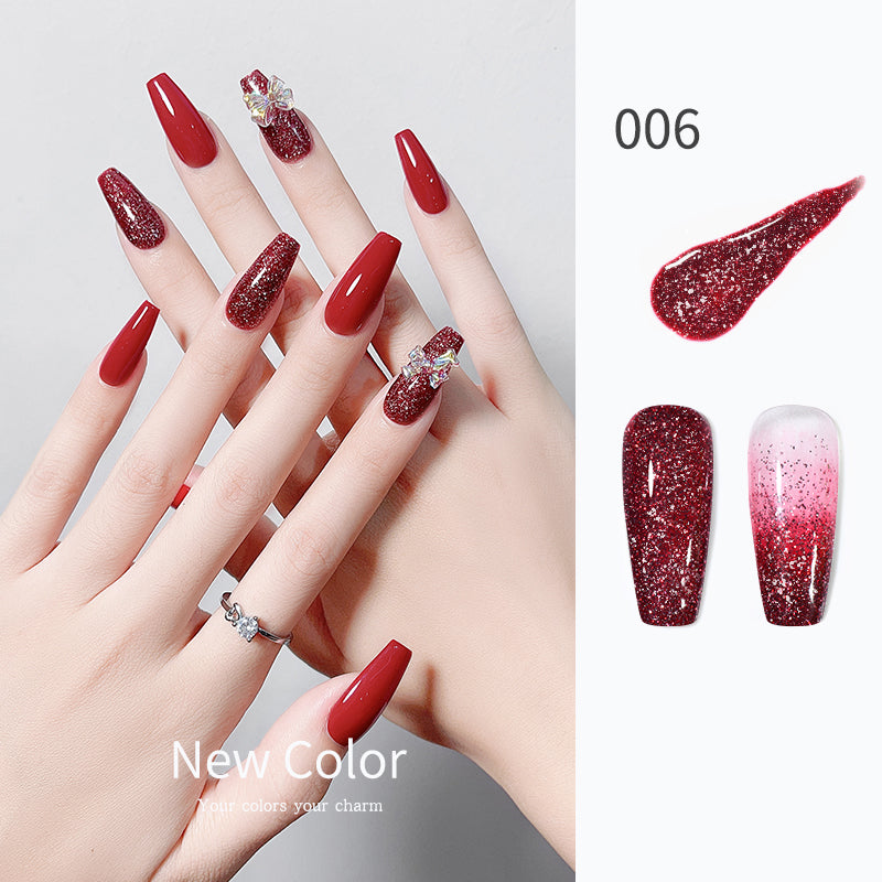 KellyKessa 15ml Professional Luxury Purple Series Glitter Gel Polish T3498