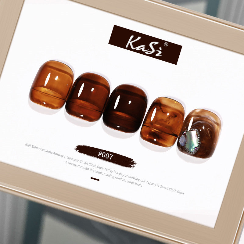 KaSi 15ml Long Lasting Amber Collection Ice Transparent Gel Polish T4047