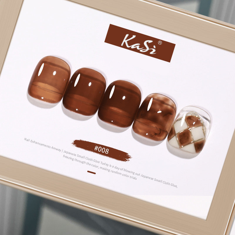 KaSi 15ml Long Lasting Amber Collection Ice Transparent Gel Polish T4047