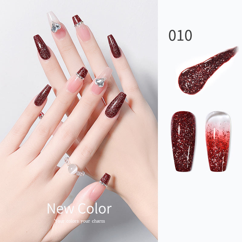 KellyKessa 15ml Professional Luxury Purple Series Glitter Gel Polish T3498