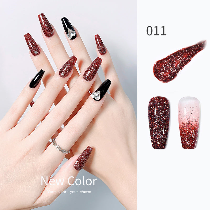 KellyKessa 15ml Professional Luxury Purple Series Glitter Gel Polish T3498