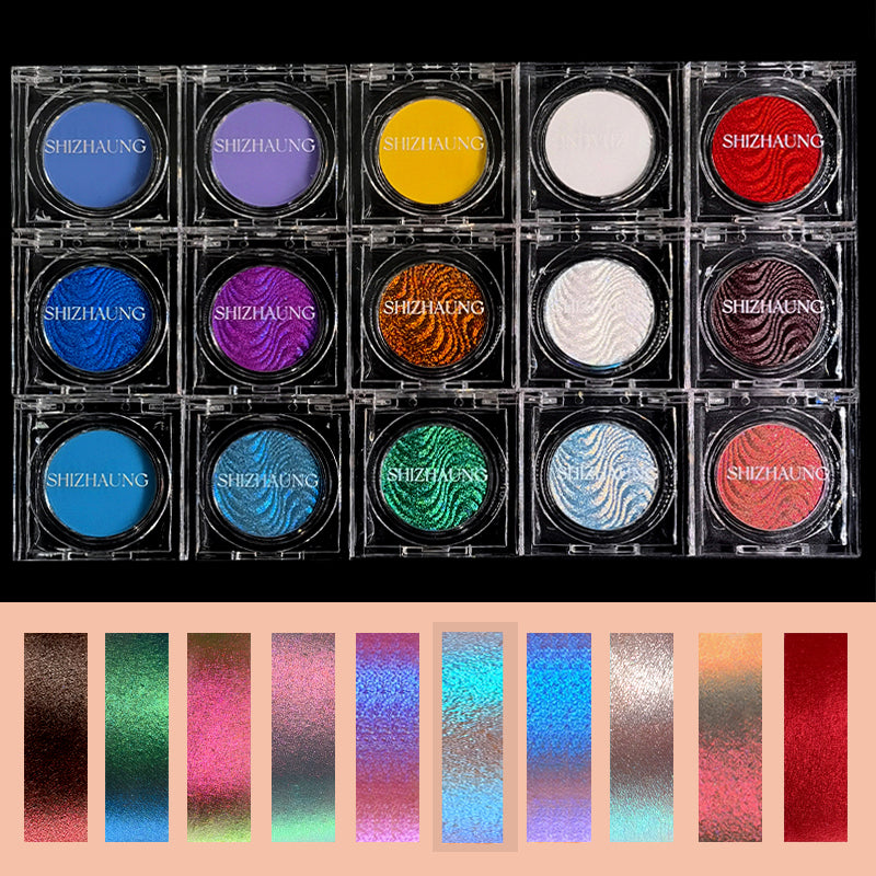 SHIZHUANG Højpigmenteret Kreativ Kamæleon Øjenskygge T3986