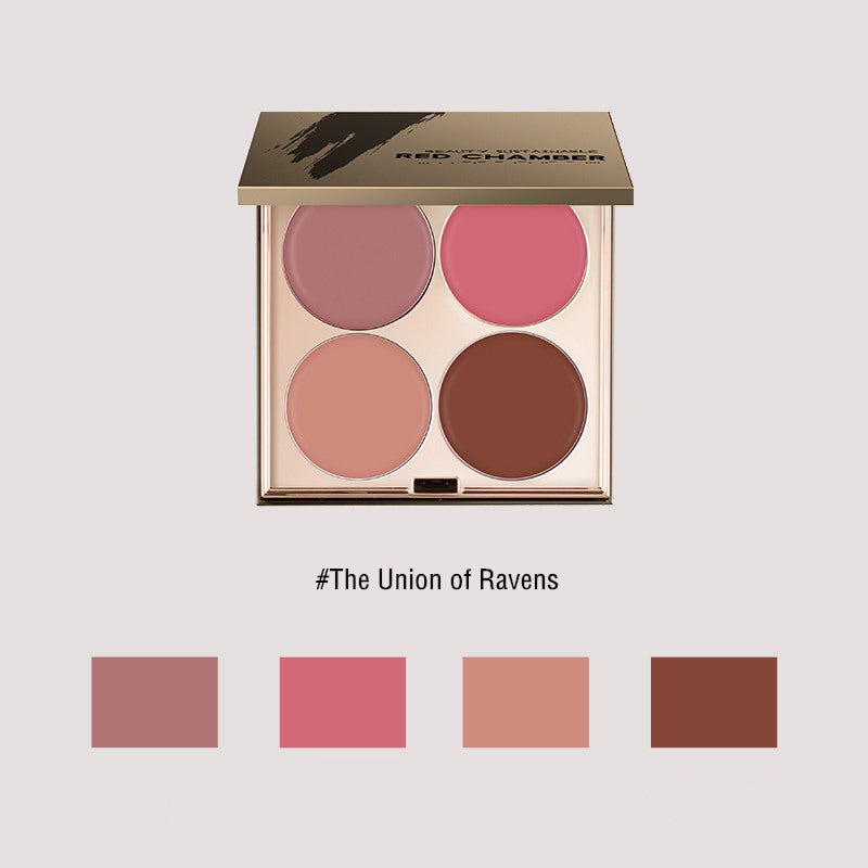 RED CHAMBER 4-Color Multi-Use Cream Palette For Lipstick & Blusher & Eyeshadow T3742