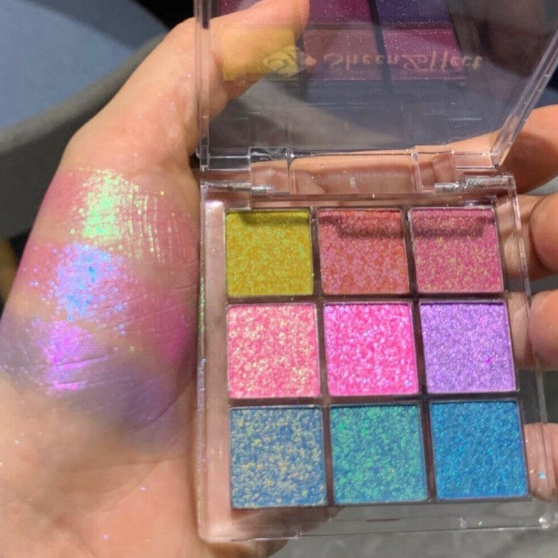 SheenEffect 9-Color Ice-transparent Chameleon Eyeshadow Palette T3921