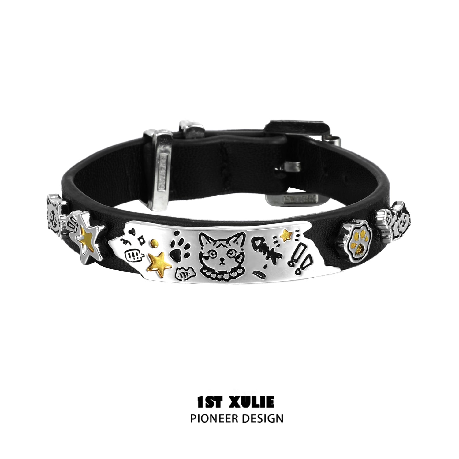 1STXULIE Bad Cat Collection Niche Gothic Bracelet T4699