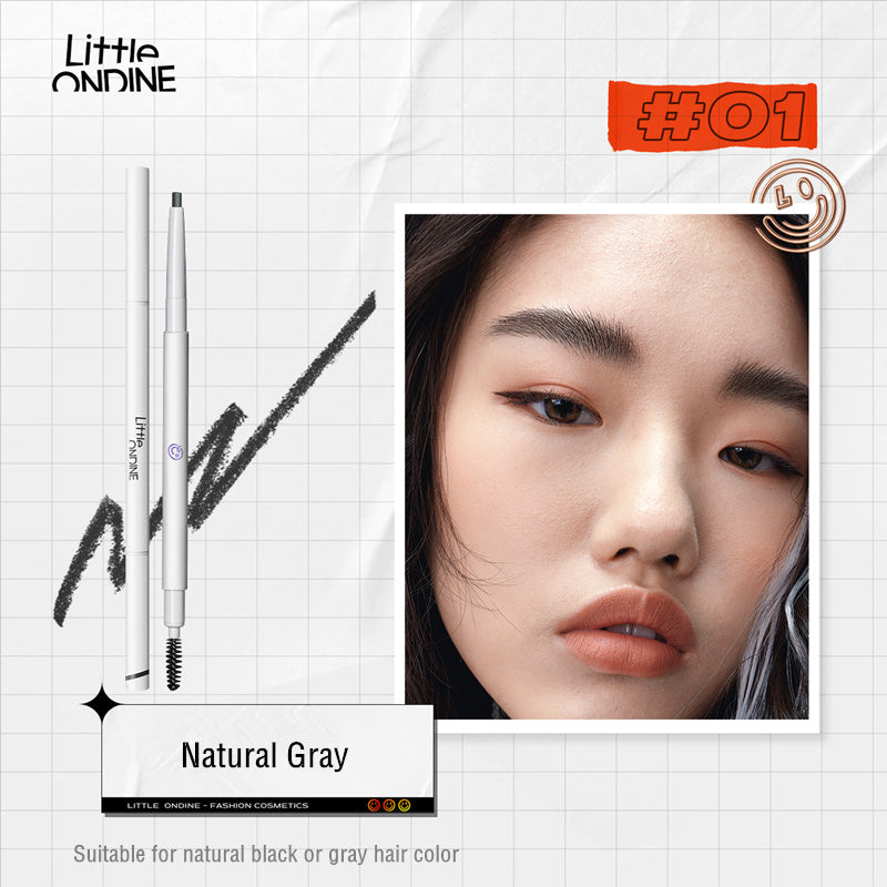 LITTLE ONDINE Waterproof Double-ended Eyebrow Pencil T3808