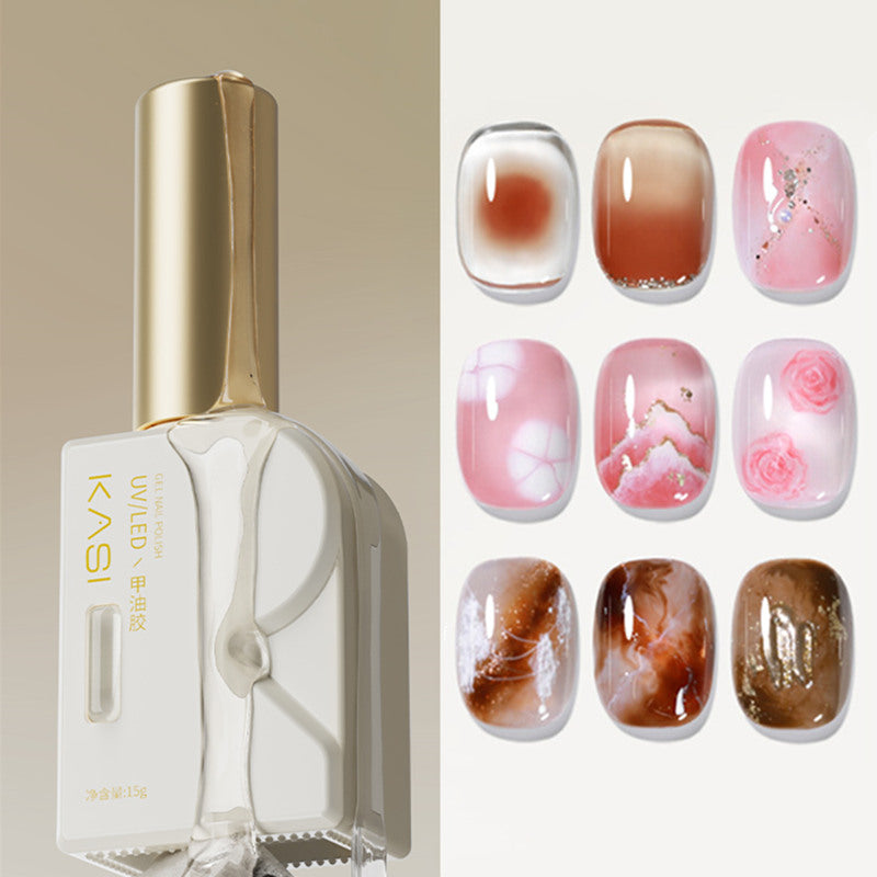 KaSi 15ml Sund Multifunktionel Hurtig Blomstrende Gel Polish T3593