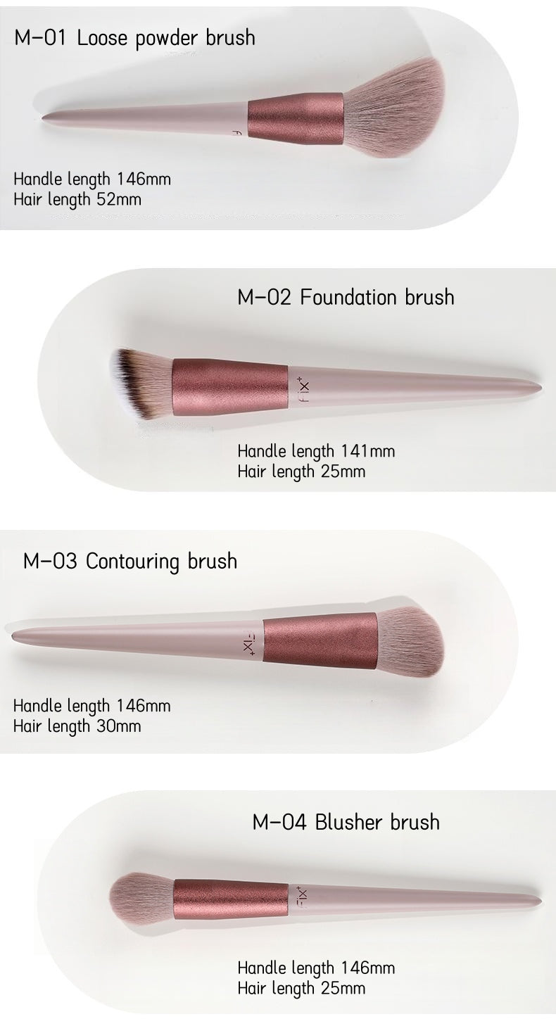 FIX+ Spring Milk Tea Collection Professional Makeup Brush 12 Pcs Set T4902