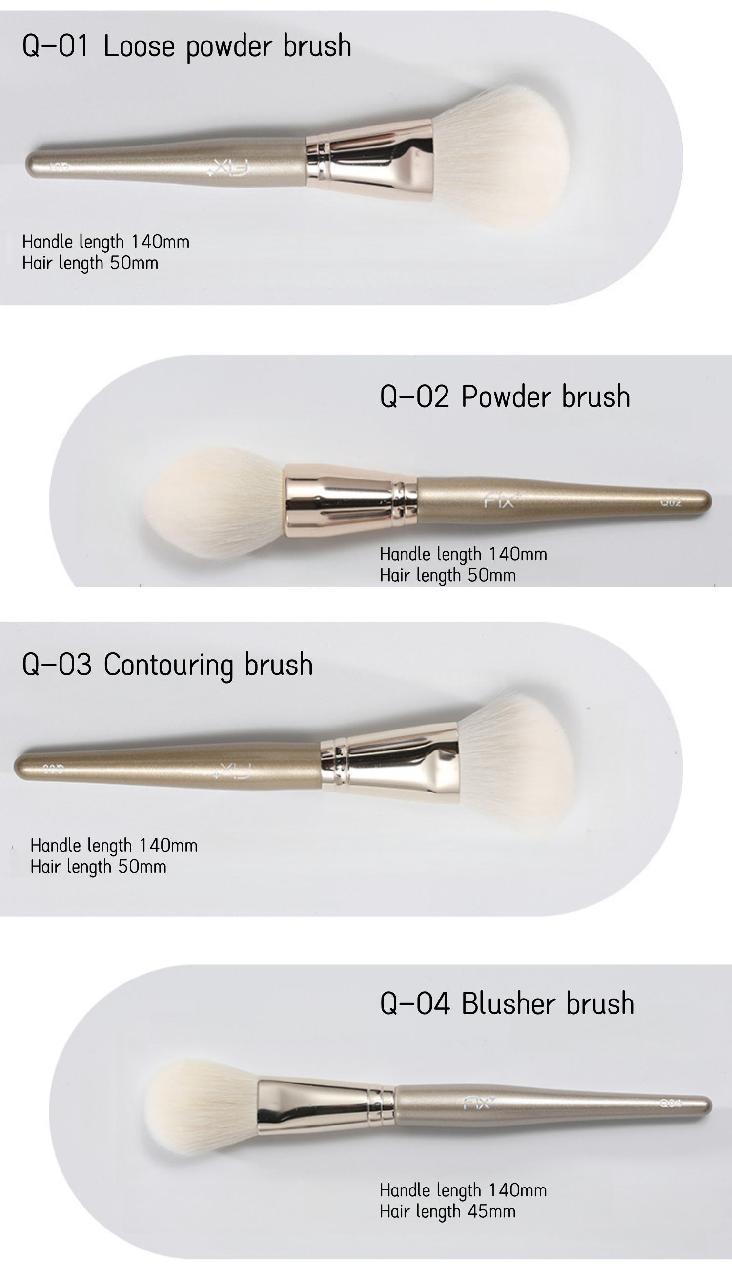 FIX+ Garfin Sands Collection Professional Makeup Brush 12 Pcs Set T4901