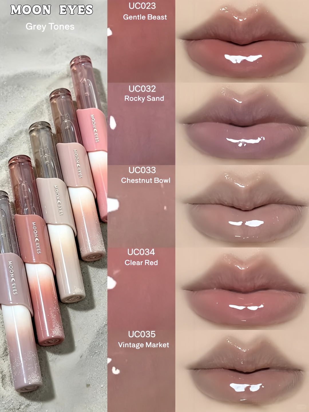 MOONEYES Color Diary Collection Matte & Glossy Double-head Lip Glaze T6028
