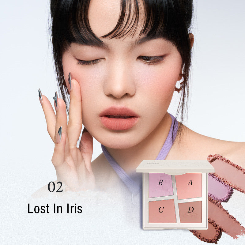 INSBAHA Primary Look Explore Four-Color Blusher Palette T3772
