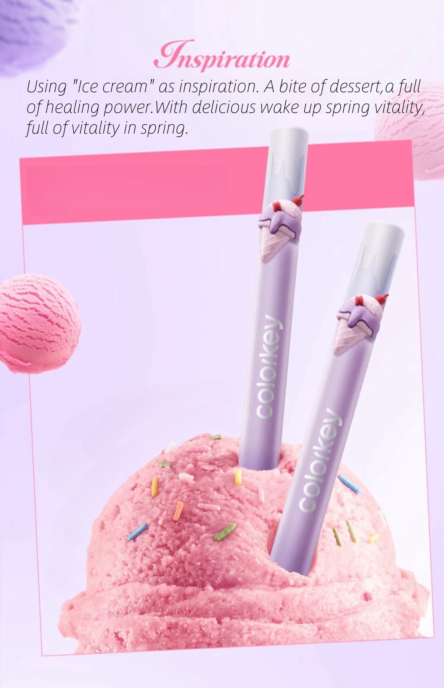 COLORKEY Ice Cream Airy Moist Matte & Mirror Lip Glaze T4369