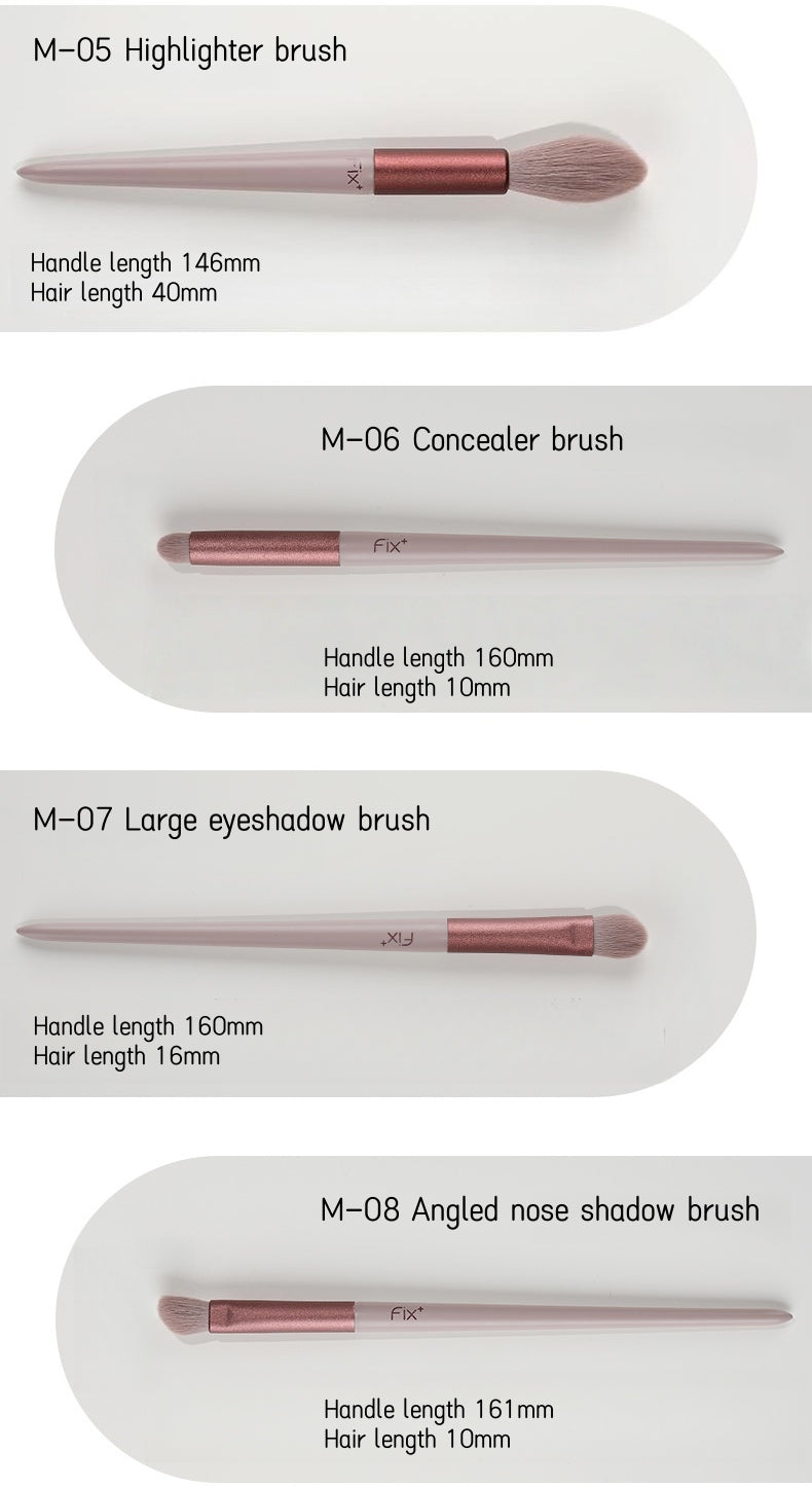 FIX+ Spring Milk Tea Collection Professional Makeup Brush 12 Pcs Set T4902