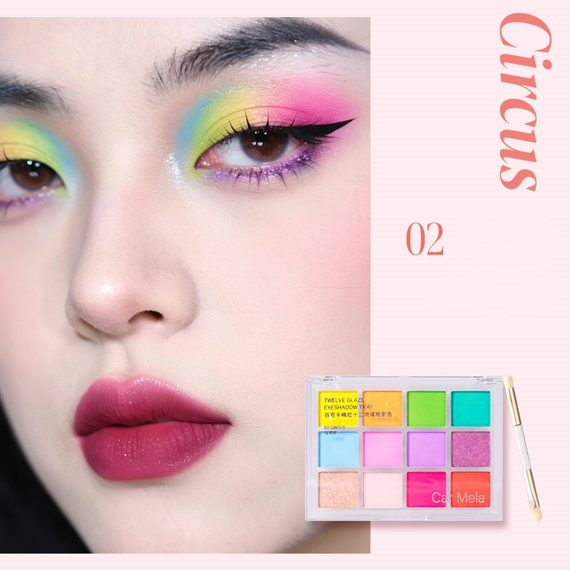 CARMELA 12-color Glazed Eyeshadow Palette T5031