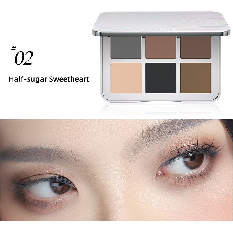 SheDella Future Technology 6-Color Eyeshadow Palette T4435