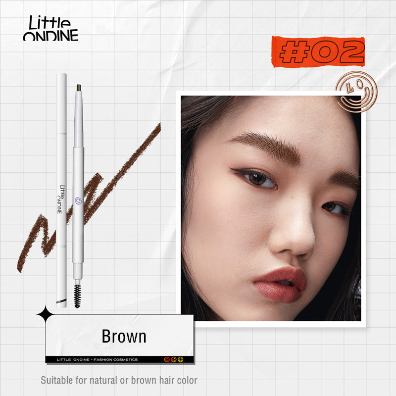 LITTLE ONDINE Waterproof Double-ended Eyebrow Pencil T3808