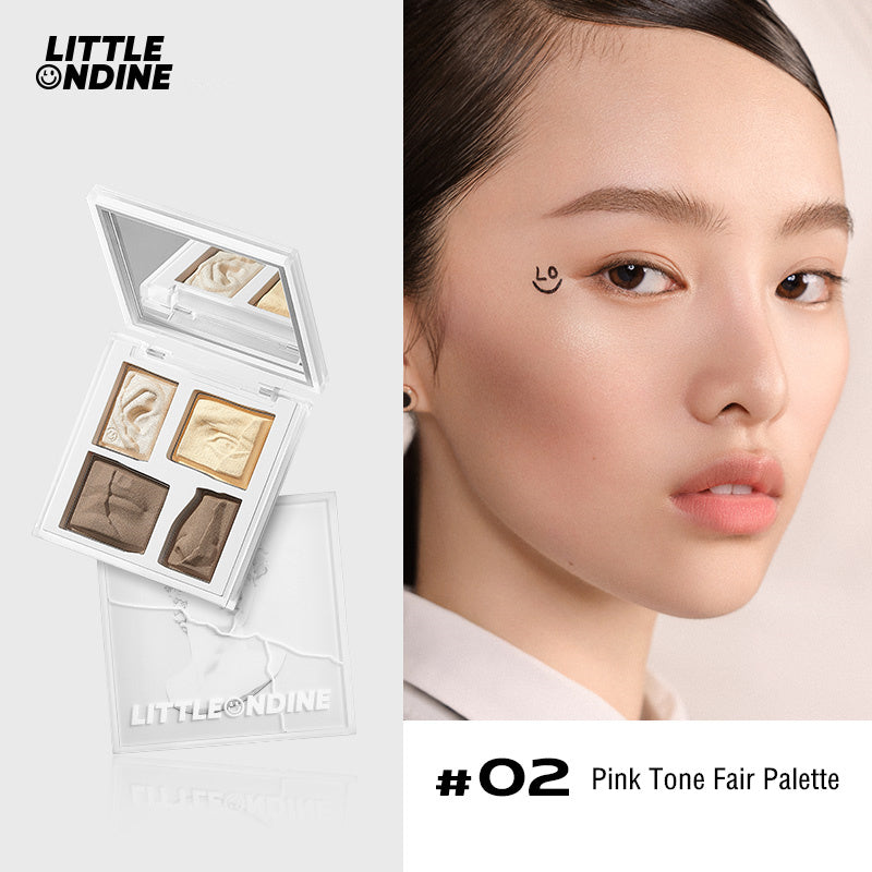 LITTLE ONDINE Sculpture Highlighter & Contour Makeup Palette T3806