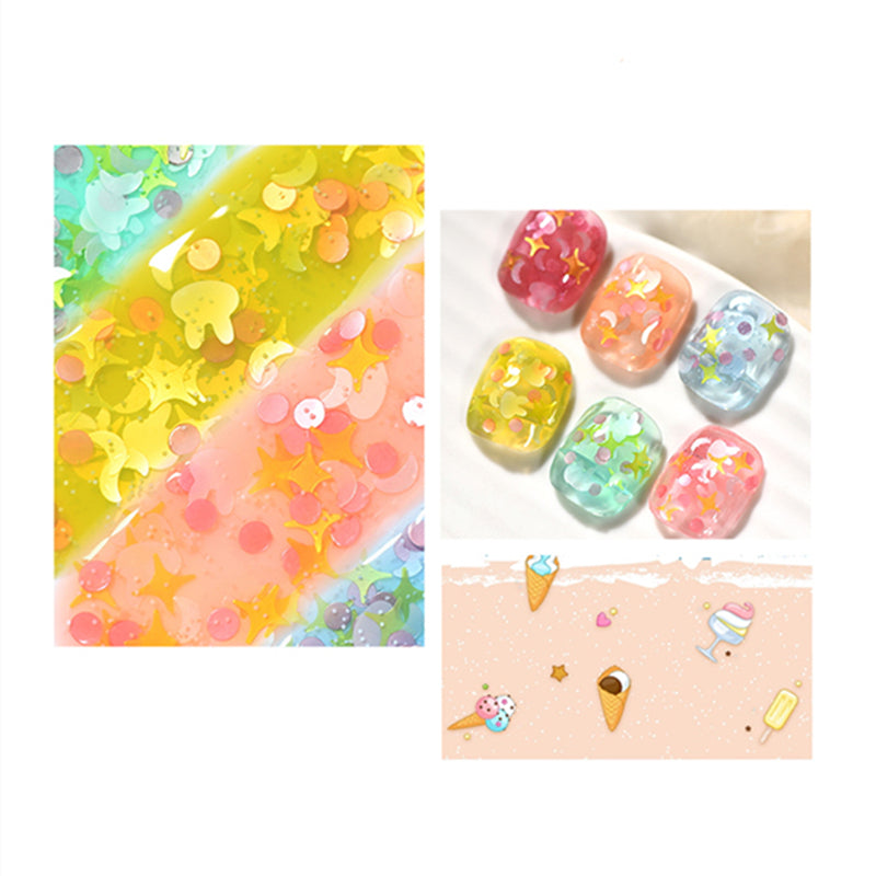 KellyKessa 15ml Cute Rabbit Sequins Glitter Gel Polish T3508