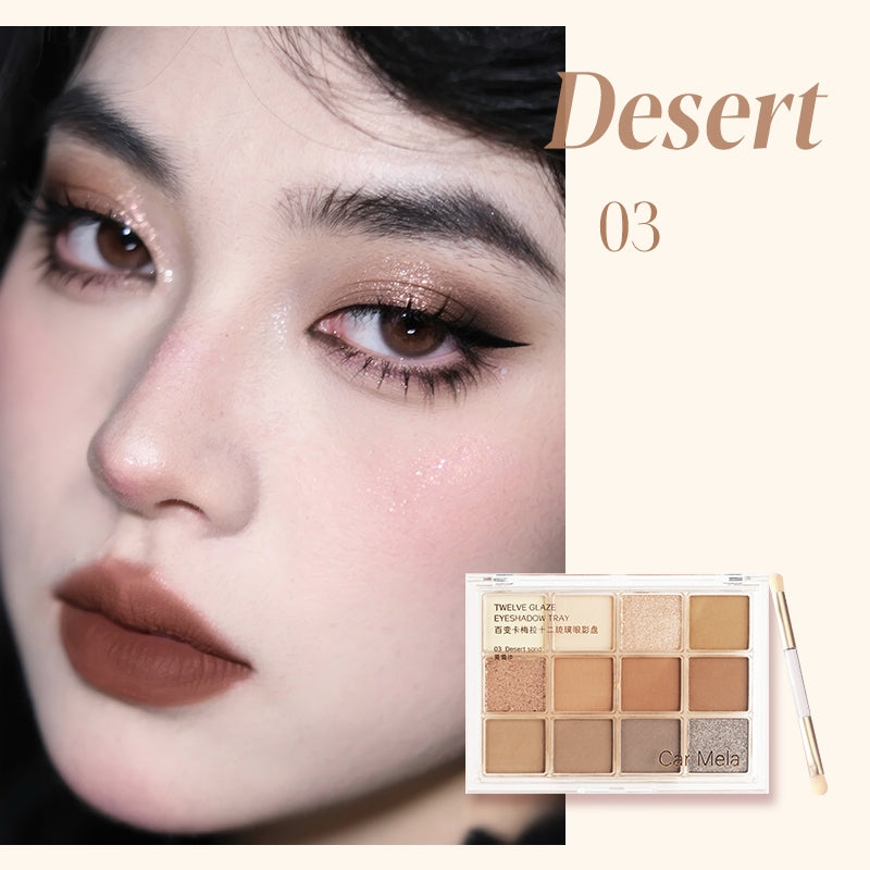CARMELA 12-color Glazed Eyeshadow Palette T5031