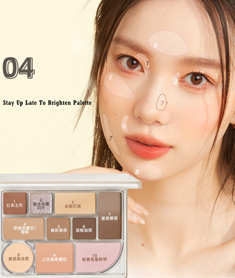 JUDYDOLL 10 Color All-In-One Makeup Eyeshadow Palette T2984
