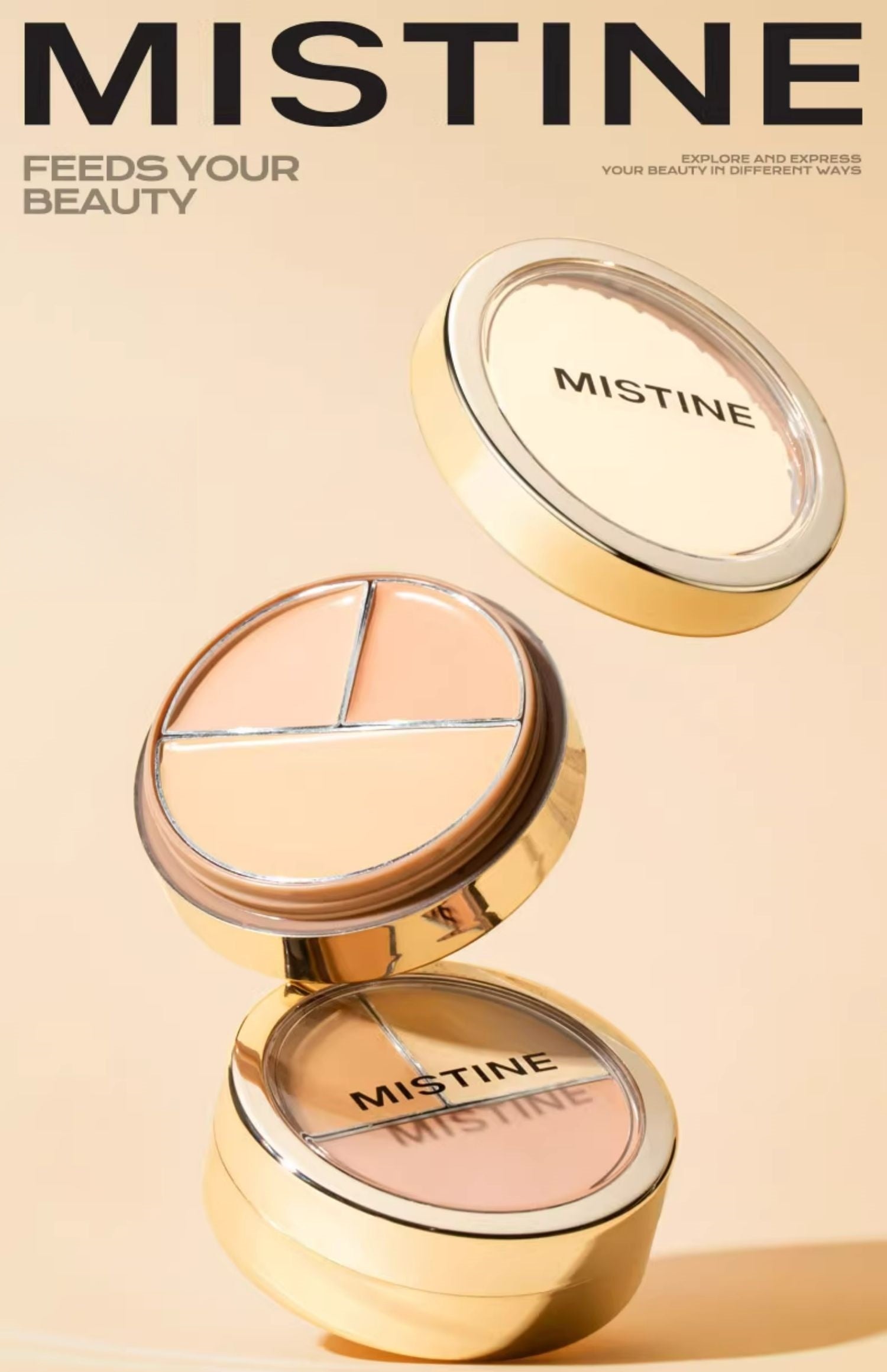 MISITINE Long-wear High Coverage 3-color Concealer Cream T4454