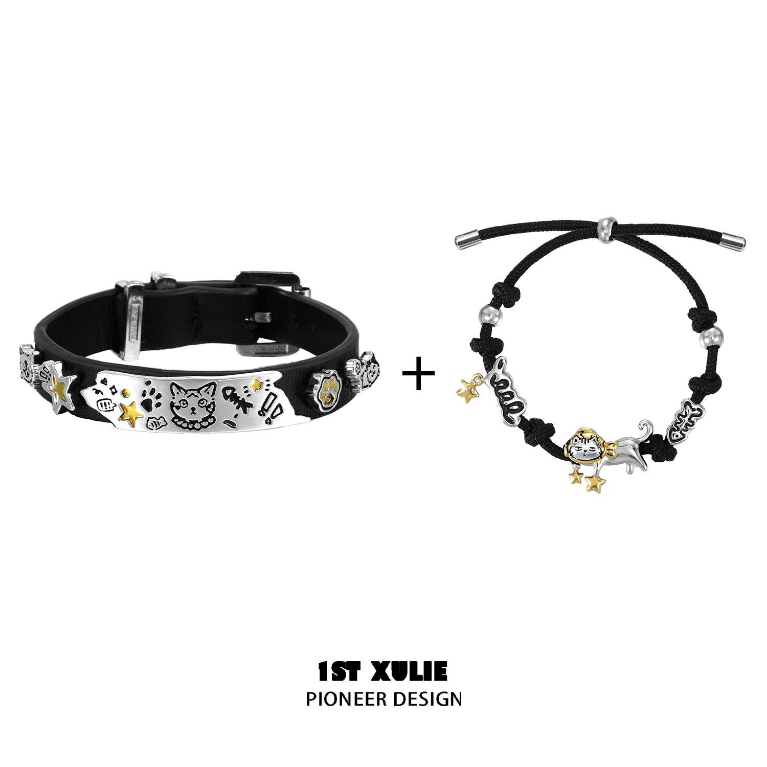1STXULIE Bad Cat Collection Niche Gothic Bracelet T4699