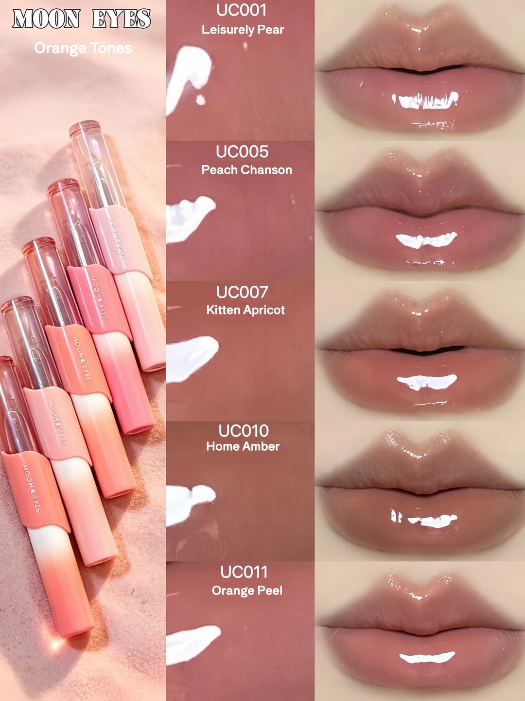 MOONEYES Color Diary Collection Matte & Glossy Double-head Lip Glaze T6028