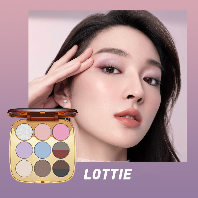 OUT-OF-OFFICE 9 Color Pearlescent Shimmer Matte Eyeshadow Palette T3759