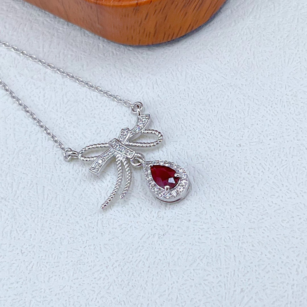 Platinum Plated Crystal Butterfly Pendant Necklace for Women (rrr5957np) -  OnMartIndia