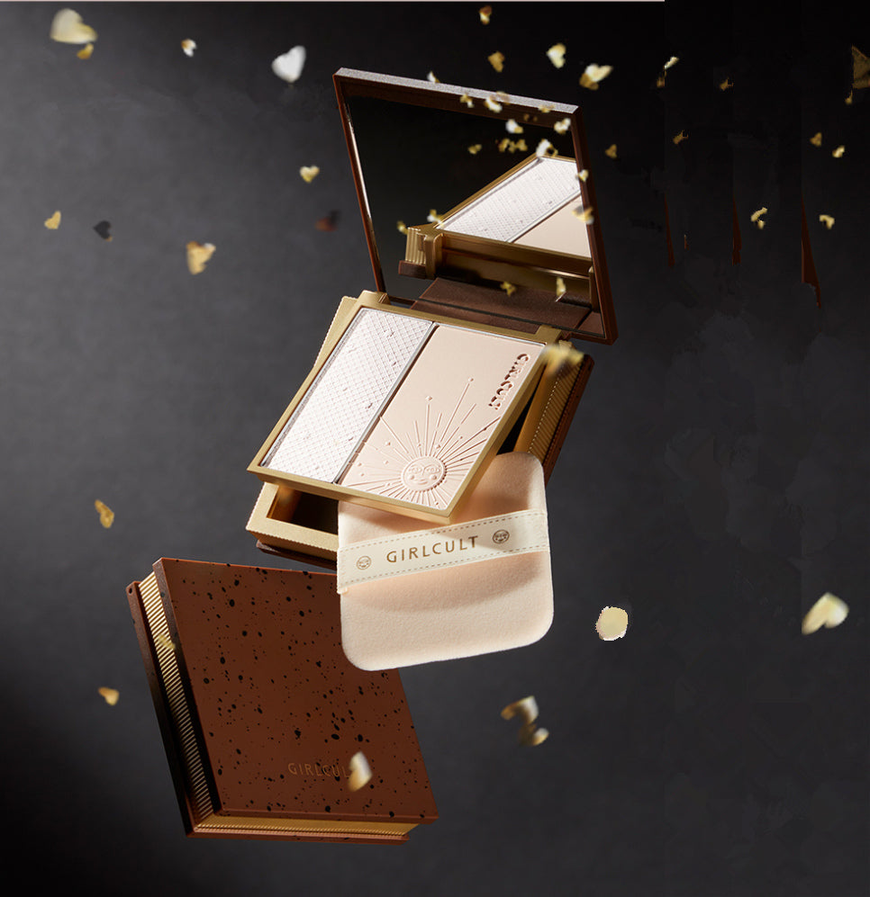 Girlcult Gold Digger Belle Series Oil Control Matte Pressed Powder T4019