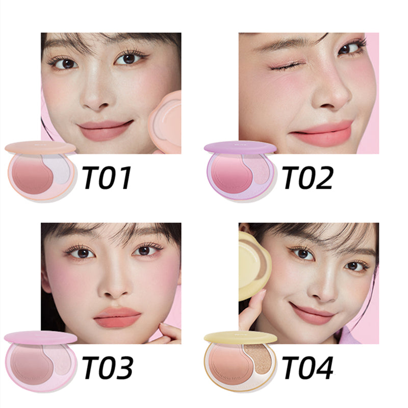 ROMANTIC BEAUTY Sweet Gradient Blusher & Highlighter Makeup Palette T3827