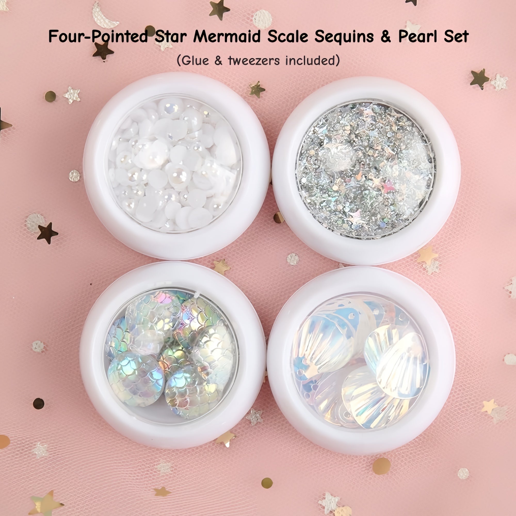 AmazingGirl Glittery Sequin Face Makeup Stickers T5899