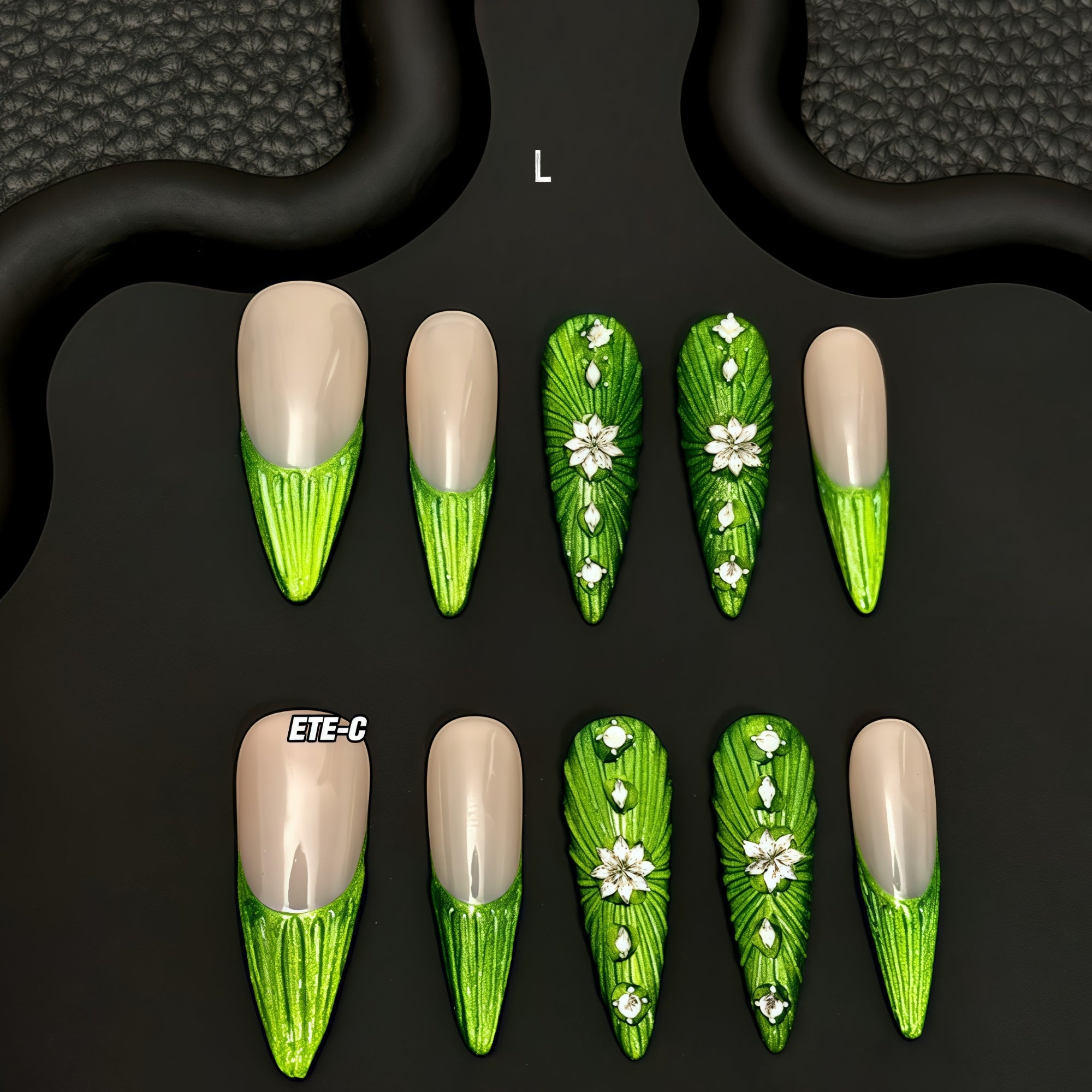 ETERNITY'C Handmade Custom Baroque Wizard of Oz Pressed On Wearable Nails T5038